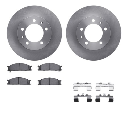 6512-67287, Rotors With 5000 Advanced Brake Pads Includes Hardware